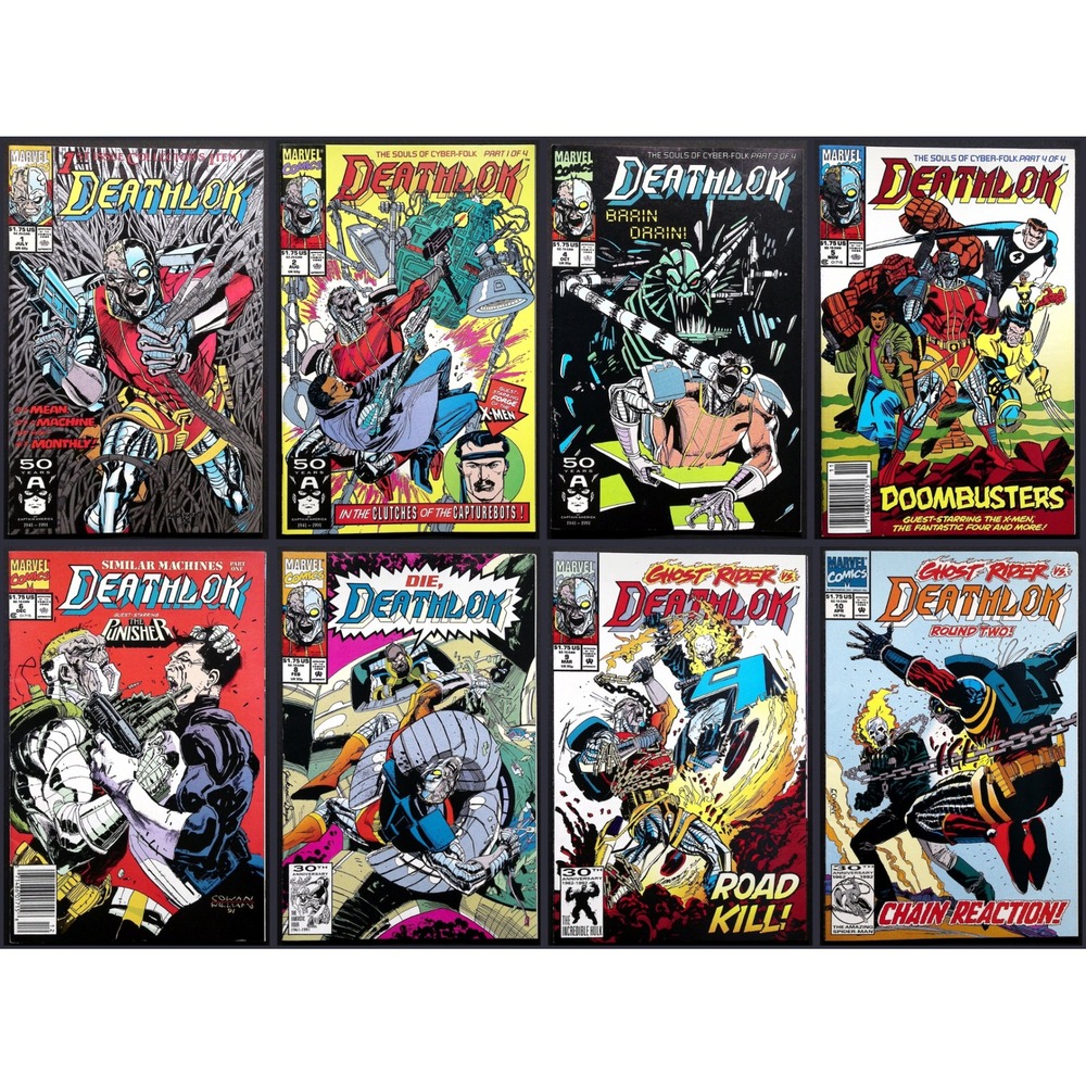 Marvel Comic Book Lot Deathlok #1 2 4‎ 5 6 8 9 10 Ghost Rider Punisher NS VF